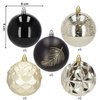 Bombki choinkowe 30 szt. ozdoby świąteczne zestaw 8 cm złote i czarne