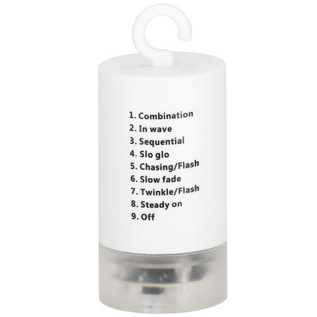 Lampki eksplodująca gwiazda 100 Led biały zimny z programatorem na baterie