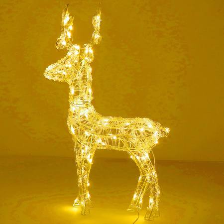 Renifer Led świąteczny 100 LED świetlna dekoracja biały ciepły