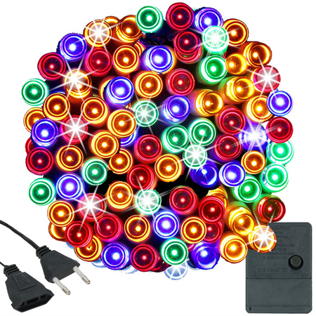 Lampki choinkowe 200 Led multikolor 15,5 m oświetlenie świąteczne