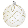 Bombki choinkowe 16 szt. ozdoby świąteczne zestaw 8cm biały, złoty
