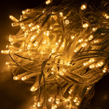 Kurtyna świetlna z pilotem 306 led girlanda, lampki wewnętrzno-zewnętrzne sople ciepły biały