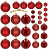 Bombki choinkowe 30 szt. ozdoby świąteczne czerwony