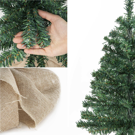 Choinka sztuczna mała 60 cm sosna naturalna z jutą mini drzewko świateczne na stolik
