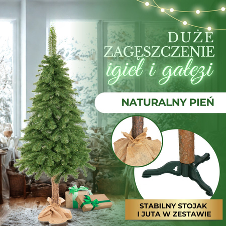 Choinka na pniu 160 cm sztuczna sosna naturalna jak żywa