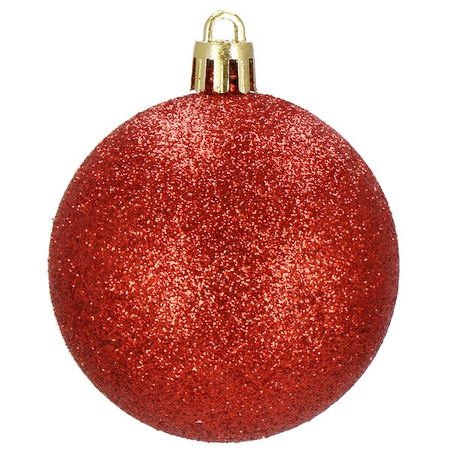 Bombki choinkowe na choinkę 4 cm zestaw 20 szt. czerwone