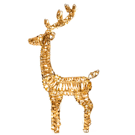 Renifer świecący 80 LED świąteczny dekoracja do ogrodu biały ciepły