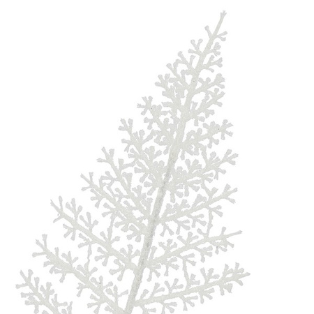 Sztuczny liść ozdoba 3 sz. świąteczna dekoracja do stroika biała