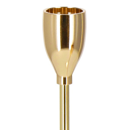 Świeczniki metalowe zestaw 3 szt. lichtarze złote