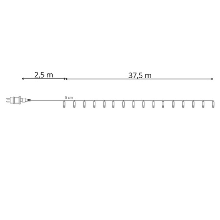 Lampki choinkowe 750 led ciepły biały 40 m oświetlenie świąteczne IP44 8 funkcji świecenia