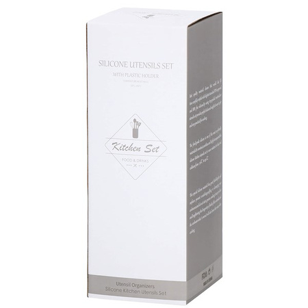 Przybory kuchenne 12 szt. akcesoria do kuchni silikonowe czarne