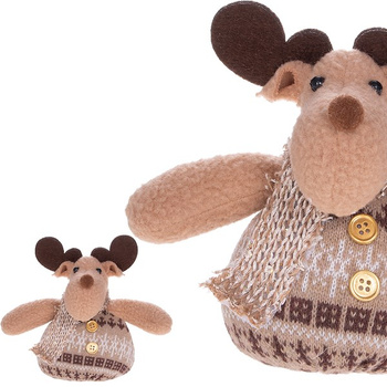 Renifer 16cm ozdoba świąteczna, krasnal świąteczny, gnom brązowy