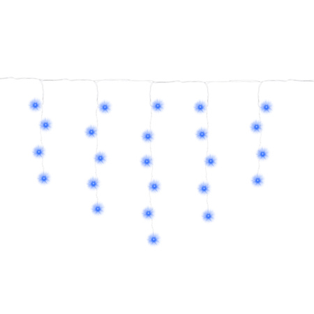 Kurtyna świetlna 1000 led girlanda, lampki wewnętrzno-zewnętrzne sople niebieski