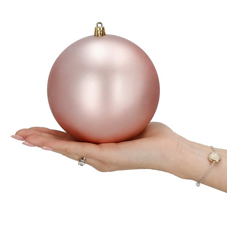 Bombki choinkowe 4 szt. ozdoby świąteczne zawieszki 12 cm rose gold