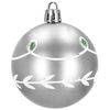 Bombki choinkowe 30 szt. srebrny 6 cm zestaw choinkowy