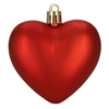 Bombki choinkowe 16 szt. komplet dekoracje świąteczne, nietłukące serca, czerwone