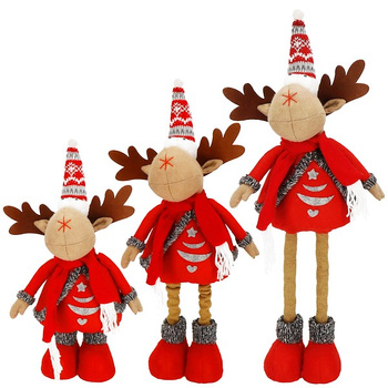 Świąteczny renifer 49-65 cm figurka z teleskopowymi nóżkami ozdoba na święta