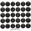 Bombki choinkowe 30 szt. czarny 8cm zestaw choinkowy