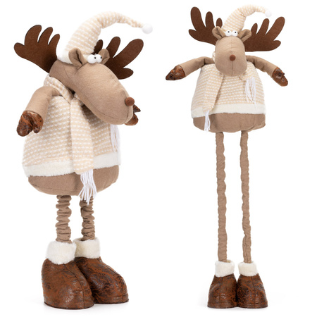 Świąteczny renifer 110 cm ozdoba pod choinkę figurka dekoracja bożonarodzeniowa