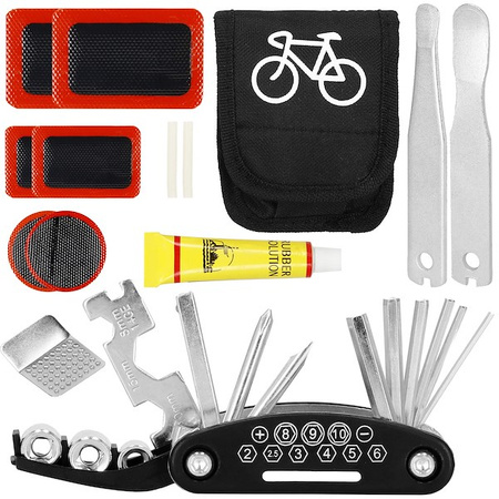 Zestaw do naprawy opon roweru 14 szt. zestaw naprawczy multitool