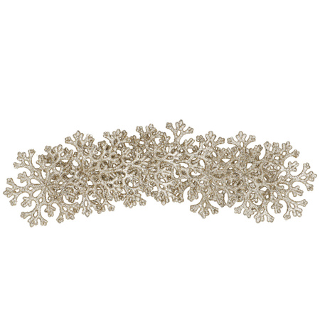 Zawieszka choinkowa 8 szt. świąteczna ozdoba śnieżynki 8 cm srebrny brokat