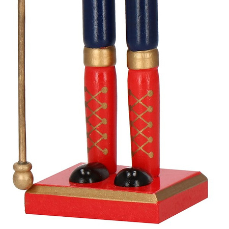 Dziadek do orzechów 31 cm z berłem, drewniany żołnierzyk multikolor, figurka świąteczna