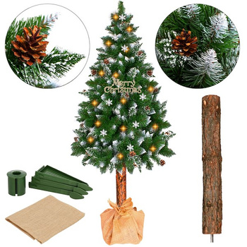 Choinka na pniu 160 cm sztuczna sosna diamentowa