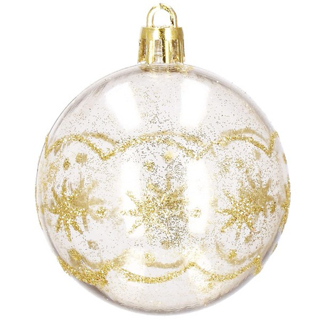 Bombki choinkowe 30 szt. ozdoby świąteczne zestaw 6cm granatowy, złoty