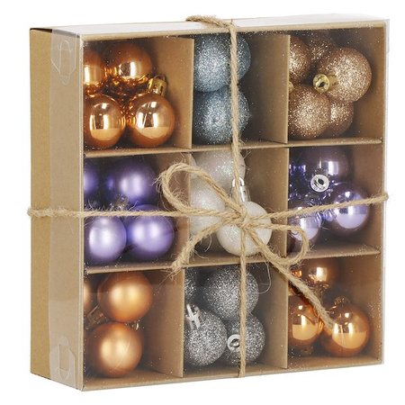 Bombki choinkowe 54 szt. ozdoby świąteczne zestaw 3cm