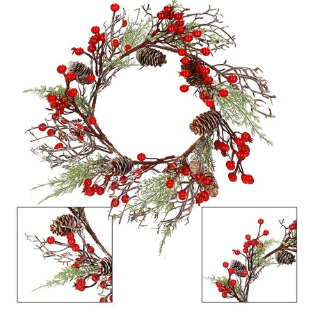 Wieniec świąteczny ozdoba na drzwi wianek bożonarodzeniowy