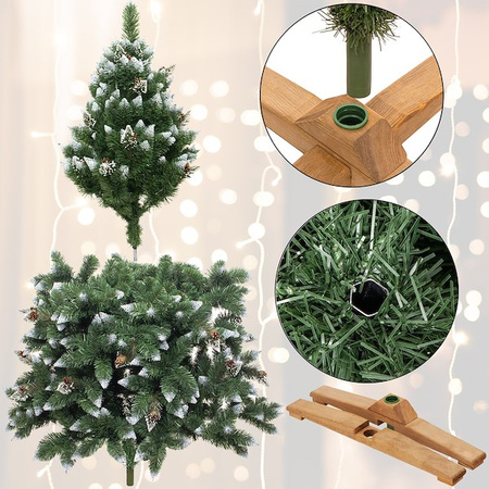 Choinka sztuczna, ośnieżona 220 cm Premium Royal Trees świąteczne drzewko, sosna diamentowa