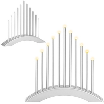 Świecznik adwentowy Led 11 świec srebrny