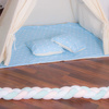 Namiot Tipi dla dzieci wigwam z poduszkami błękitny w gwiazdki