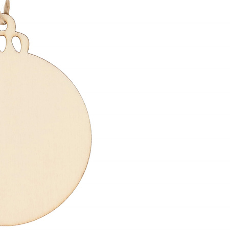 Zawieszka choinkowa 7cm drewniana, ozdoby świąteczne bombki zestaw 6 szt.