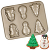 Stalowa foremka do ciastek świątecznych, 35x26 cm, na 6 pierników