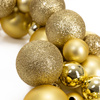 Girlanda świateczna z 130 szt. bombek, łańcuch choinkowy 160 cm, złote