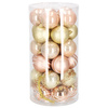 Bombki choinkowe 30 szt. ozdoby świąteczne zestaw 6cm rose gold