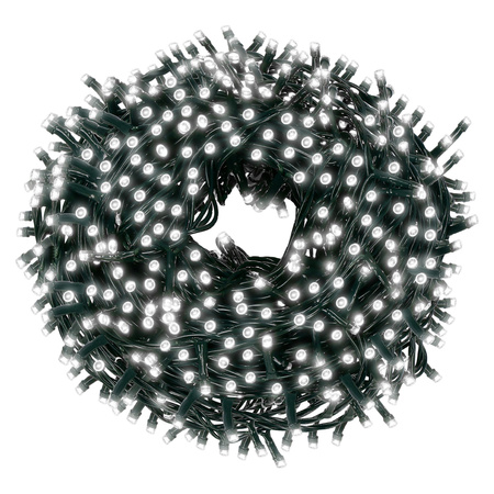 Lampki choinkowe 500 led zimny biały 27,5 m oświetlenie IP44 na prąd