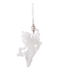 Zawieszka choinkowa biały aniołek na choinkę 13 cm