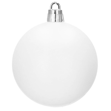 Bombki choinkowe 101 szt. biały zestaw choinkowy