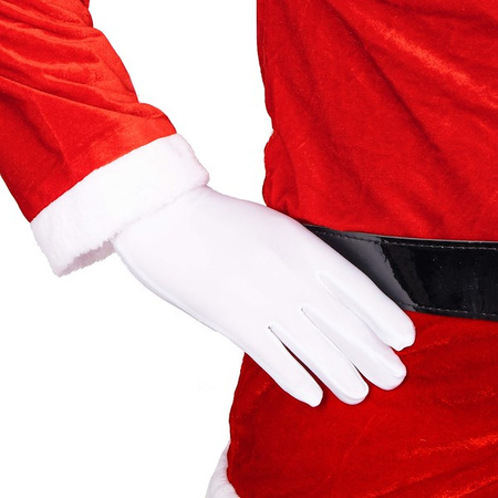 Strój świętego Mikołaja 10 elementowy z brzuchem, czerwony kostium