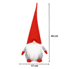 Skrzat 44 cm ozdoba świąteczna, krasnal świąteczny, gnom czerwony