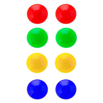 Kolorowe okrągłe magnesy do tablic magnetycznych 8 szt.