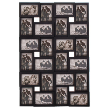 Ramka na zdjęcia 24 zdjęcia multiramka 10x15 czarna