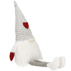 Skrzat 40 cm ozdoba świąteczna, siedzący krasnal świąteczny, gnom