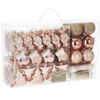 Bombki choinkowe 77 szt. rose gold zestaw choinkowy