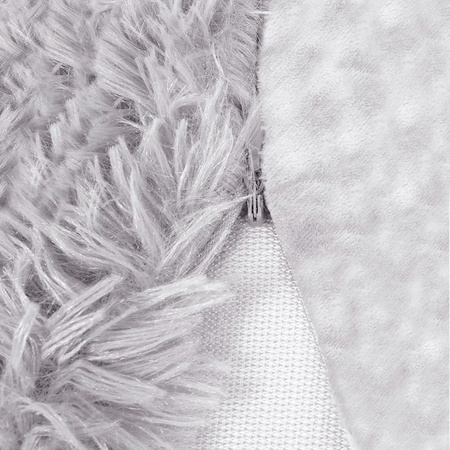 Poszewka dekoracyjna na poduszkę, włochacz 40x40cm jasny szary