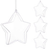 Bombki akrylowe 12cm gwiazda plastikowa decoupage zestaw 4 szt.