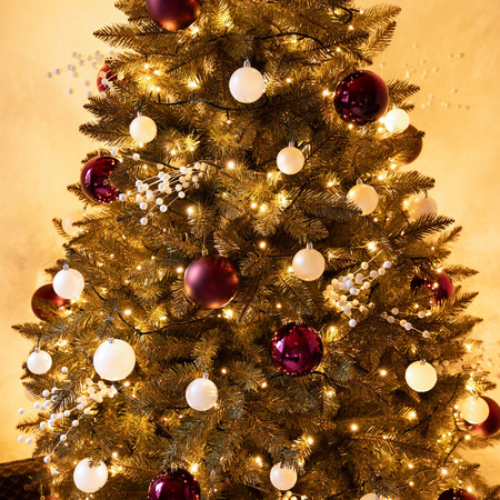 Bombki choinkowe 2 szt. ozdoby świąteczne zawieszki 15 cm czerwień