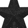 Szpic na choinkę, gwiazda nietłukąca 15 cm czubek brokatowy, czarny
